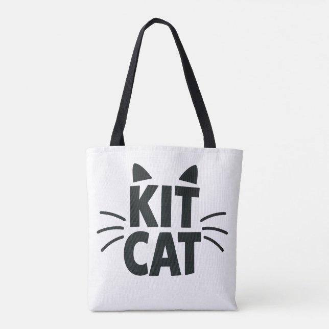 Kit Cat Typografische Tragetasche Tasche (Rückseite)