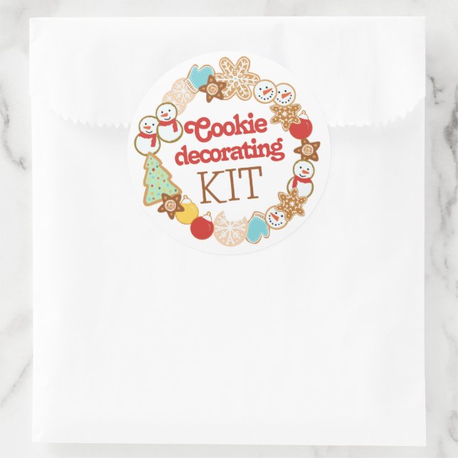 Kit de décoration de biscuits de Noël Étiquette (Sac)