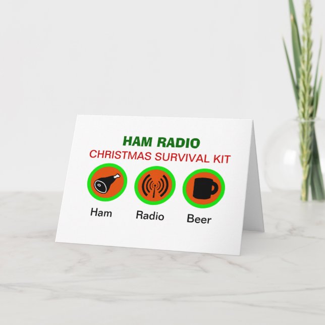 Kit de survie de Noël de la radio de jambon Carte  (Devant)