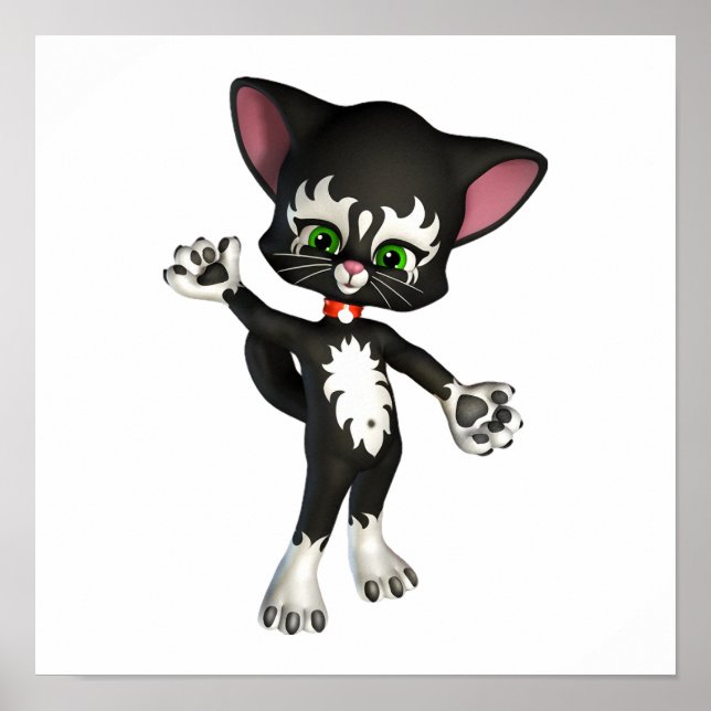 Kit E. Cat, der Niedliche Cartoon Kitten Poster (Vorne)