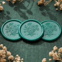 Élégant Monogramme de Fleur Sauvage pour Mariage