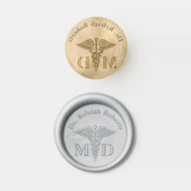 Médicale Professional Caduceus Monogramme Nom