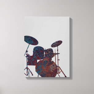 Kit tambour Silhouette toile tambour musique art