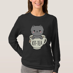 Kit-Tee Niedlich Kitten im Teecup Katze Lover Witz T-Shirt