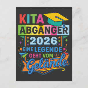Kita Absolvent 2026 T-Shirt Eine Legende Verlässt Postkarte