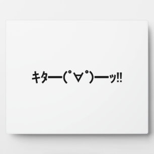 KITA!! Emoticon キタ━━━(゜∀゜)━━━ッ!! Japanisches Kaomo Fotoplatte