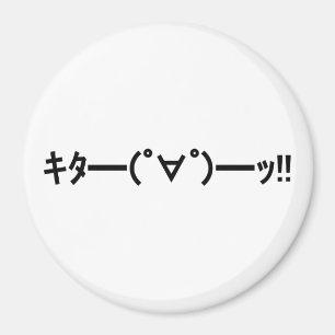 KITA! Emoticon キ ━ ━ (゜ ゜ タ) ━━━! Japanisch Kaomoj Magnet