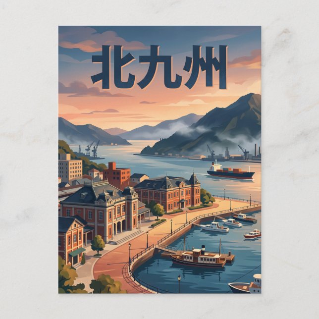 Kitakyushu Japan Postkarte (Vorderseite)