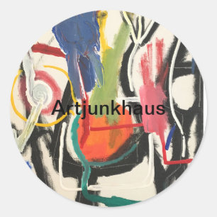 Kitchen Abstrakt Painting Hankamer Artjunkhaus Runder Aufkleber
