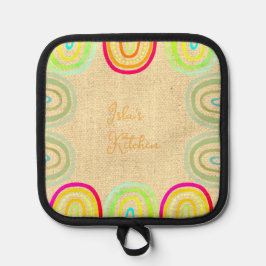  Kitchen Boho Rainbow Pattern Topflappen