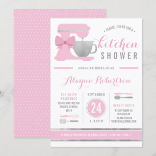 Kitchen Bridal Dusche Einladung, Imitate Foil Einladung