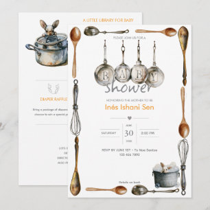 Kitchen Bunny Unfug 🐇 Babyparty Einladung