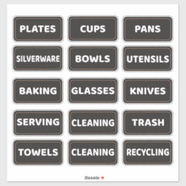 Kitchen Cabinet and Drawer Labels Large Print