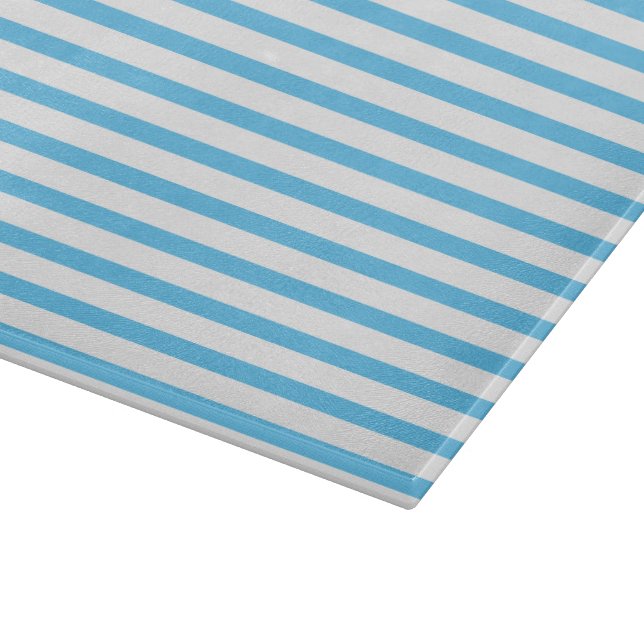 Kitchen classic blue stripes Klassisch gestreift Schneidebrett (Ecke)