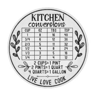 Kitchen Conversions Live Laugh Cook Cutting Board Schneidebrett