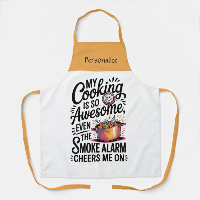 Kitchen Cooking Funny Humor Quote Personalize Schürze (Vorderseite)
