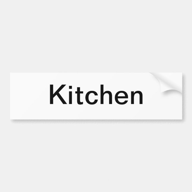 Kitchen Door Sign/ Autoaufkleber (Vorne)