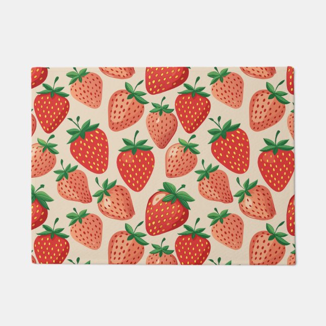 Kitchen Floor Mat Strawberry Erdbeeren Fußmatte (Vorderseite)