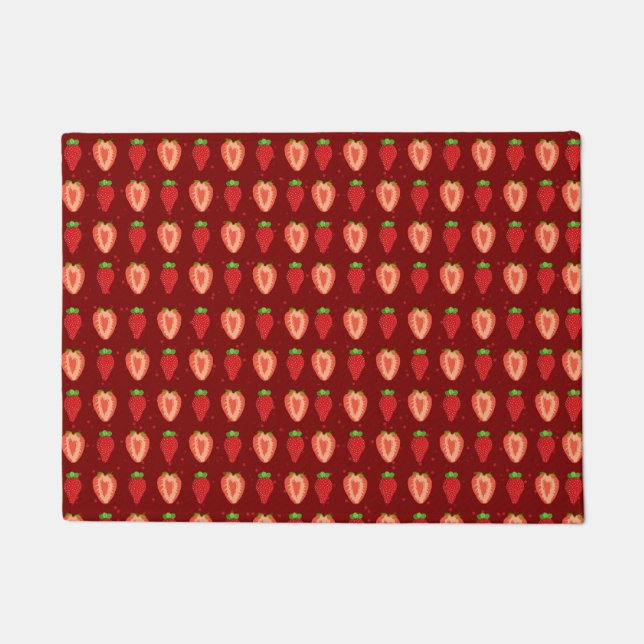 Kitchen Floor Mat Strawberry Erdbeeren Fußmatte (Vorderseite)