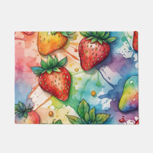 Kitchen Floor Mat Strawberry Erdbeeren Fußmatte