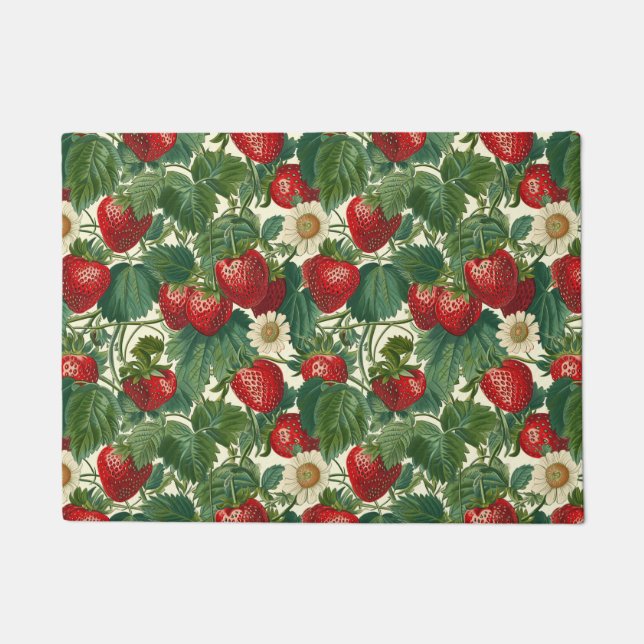 Kitchen Floor Mat Strawberry Erdbeeren Fußmatte (Vorderseite)