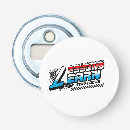 KITCHEN FOCUS LESSONS LEARN BUTTON BOTTLE OPENER  FLASCHENÖFFNER