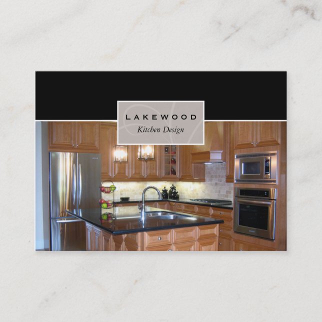 Kitchen Foto Business Card Visitenkarte (Vorderseite)
