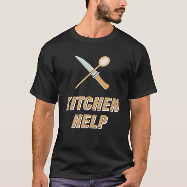 KITCHEN HELP Cooking Kitchen Food Offspring Work C T-Shirt (Vorderseite)