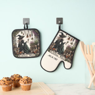 Kitchen Hexenkreditversicherung Mama Oma Ehefrau C Ofenhandschuh & Topflappen-Set