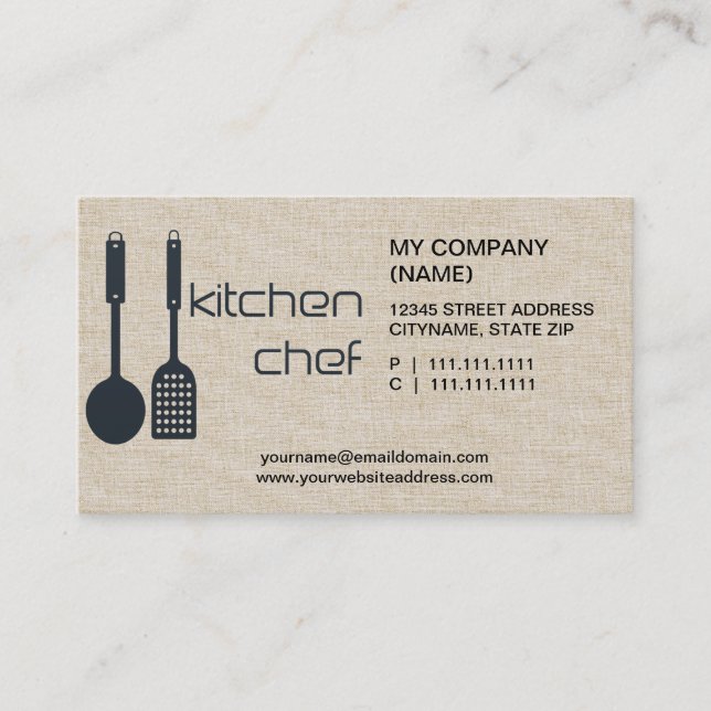 Kitchen Koch Business Card Visitenkarte (Vorderseite)