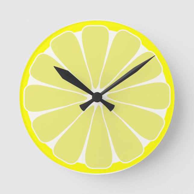Kitchen Lemon Fruchtwand Uhrengeschenk Runde Wanduhr (Vorderseite)