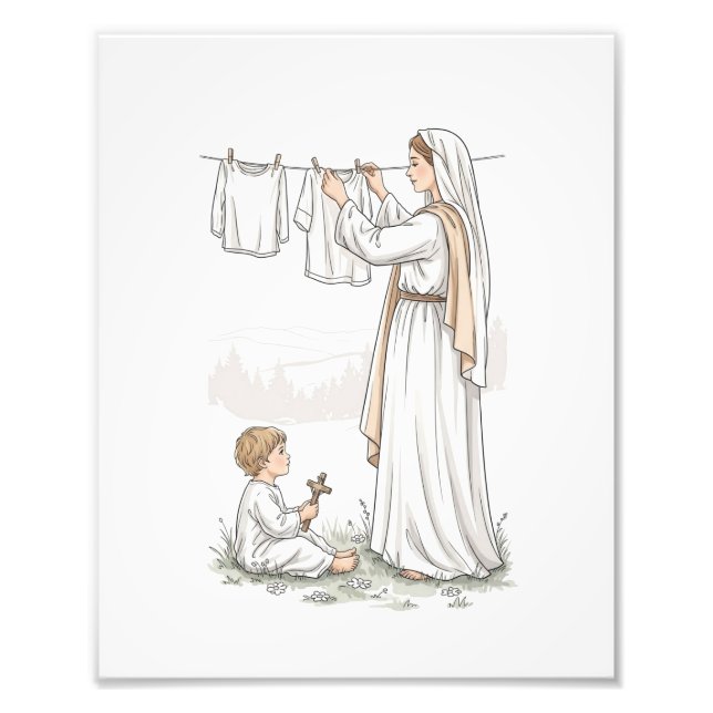 Kitchen Madonna, Catholic Photo Print (Devant)