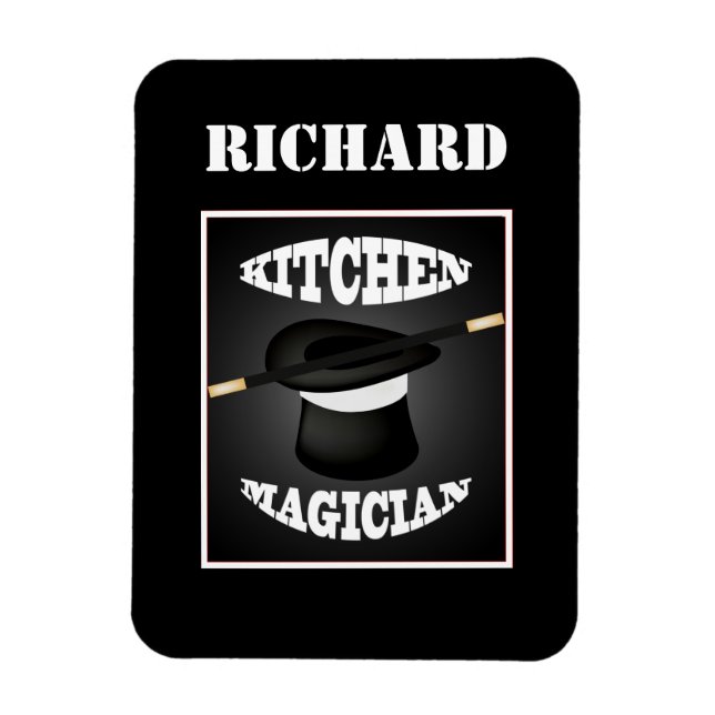 Kitchen Magician Cook Custom Magnet (Vertikal)