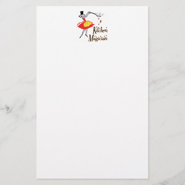 Kitchen Magician Custom Retro Art Stationierung Briefpapier (Vorderseite)