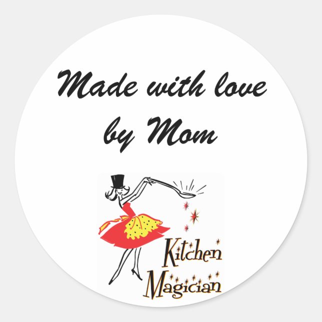 Kitchen Magician individuell anpassbare Kochsticke Runder Aufkleber (Vorderseite)