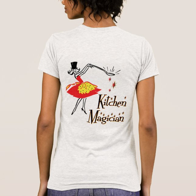 Kitchen Magician Personalizable Retro Koch Kunst T-Shirt (Rückseite)