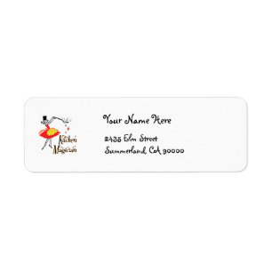 Kitchen Magician Retro Cook Address Labels