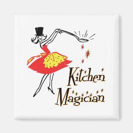 Kitchen Magician Retro Kochkunst Magnet