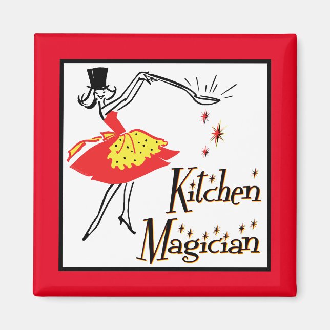 Kitchen Magician Retro Kochkunst Magnet (Vorne)