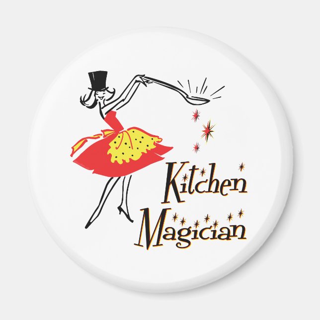 Kitchen Magician Retro Kochkunst Magnet (Vorne)