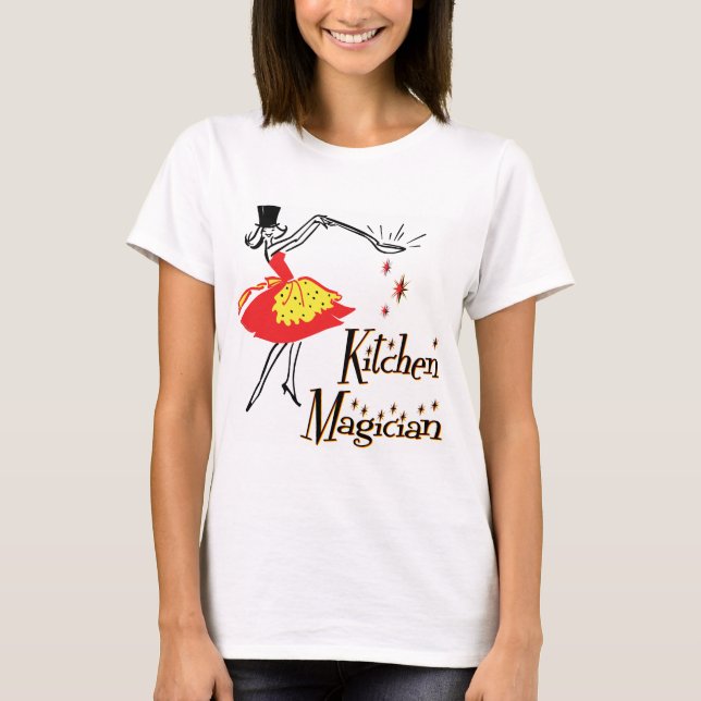 Kitchen Magician Retro Kochkunst T - Shirt (Vorderseite)