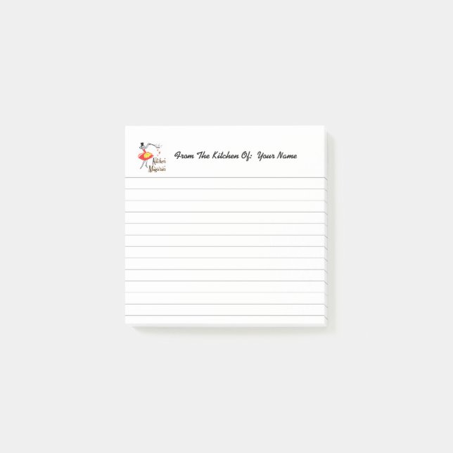 Kitchen Magician Retro Lined Post It Notes Post-it Klebezettel (Vorderseite)