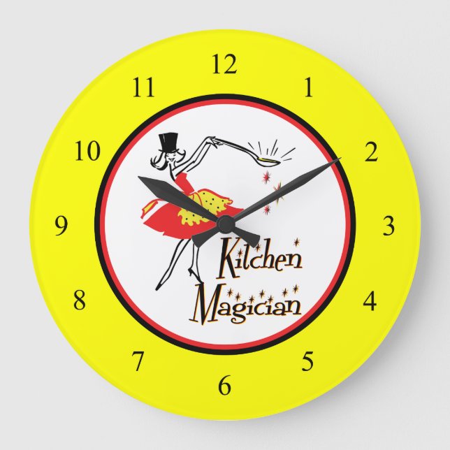 Kitchen Magician Retro Wall Uhr (Vorderseite)