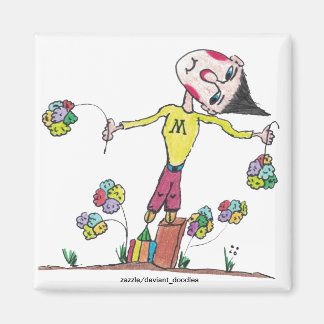 Kitchen magnet with cartoon art