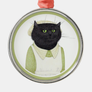 KITCHEN MAID KATZE Premium-Rundschmuck Ornament Aus Metall
