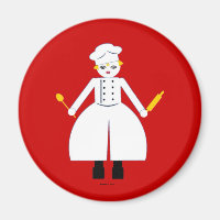 Kitchen Martzkin Red Chefette's Magnet