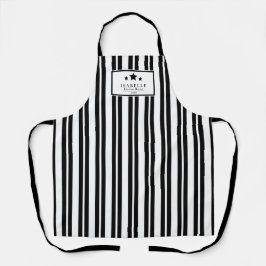 Kitchen Master Black and White Stripes Apron Schürze