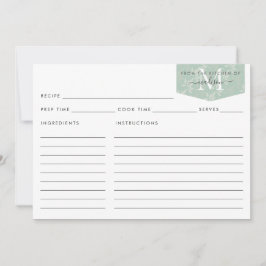 Kitchen Monogram Script Aquamarin Floral Foliage R