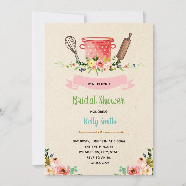 Kitchen nuptiale invitation (Devant)