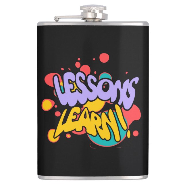 KITCHEN PAINT SPLASH LESSONS VINYL WRAPPED FLASK  FLACHMANN (Vorderseite)
